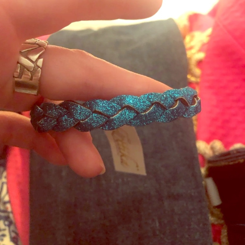 Ettika blue sparkly gold clasp bracelet